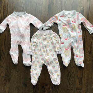 SOLD 3-6mo Burt's Bees Baby Footie Pajamas Bundle - Organic Cotton Sleep & Play